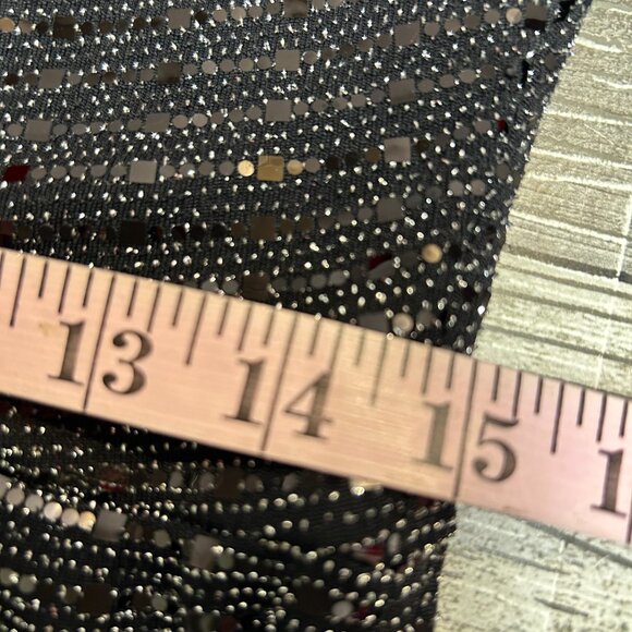 Enfocus Studio Glistening Black Beaded Stretchy Dress Size 8 Party Evening Event - Picture 6 of 8